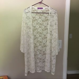 NWOT White lace summer cover-up Asia 4L/ US XL/XXL